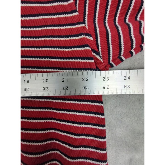 Brooks Brothers Performance Knit Men's XL Red Striped Polo Shirt Cotton - Picture 4 of 6